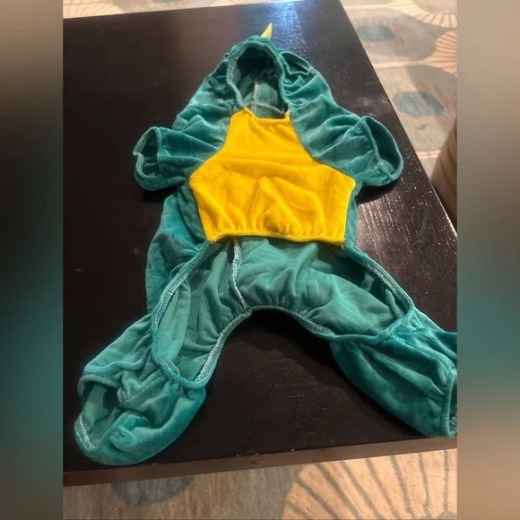 NEW Green Dinosaur Dog Outfit Size S - Picture 3 of 3